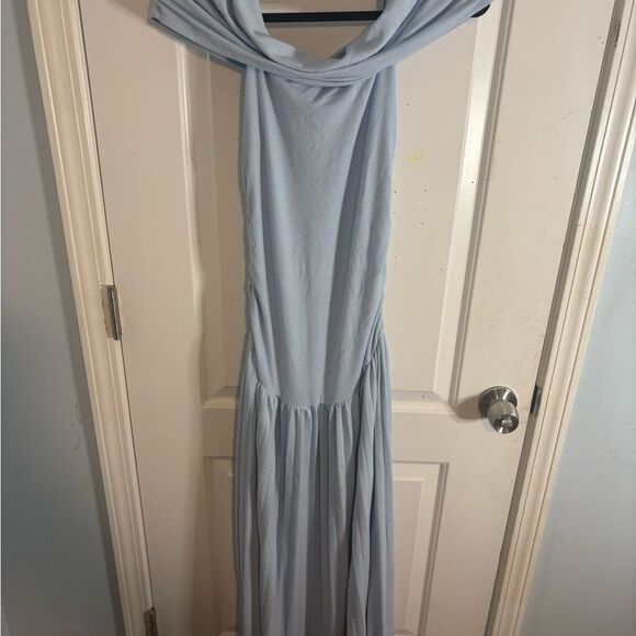 Lioness FIELD OF DREAMS MAXI Strapless Light Blue Dress size m NWT - Picture 6 of 6